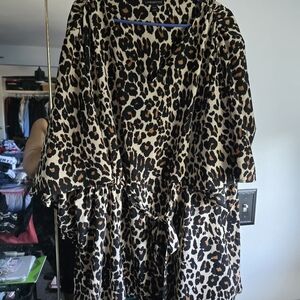 Leopard Print Blouse by Lane Bryant SZ 22/24 EUC